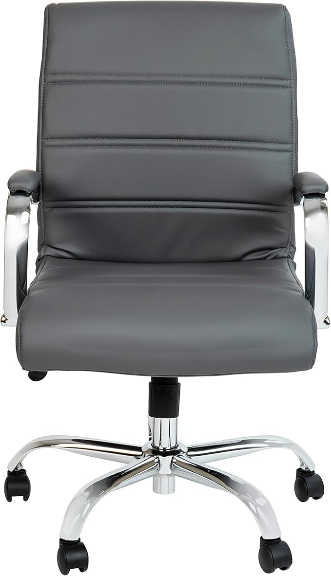 Flash Furniture Whitney Mid-Back Swivel LeatherSoft Desk Chair - Image 7