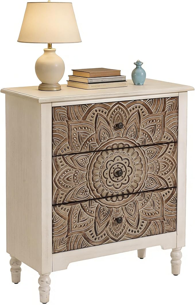 SUNBURY Vintage Wooden Nightstand by SUNBURY