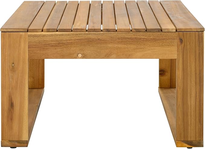 Christopher Knight Home Kayahs 5 Pieces Acacia Wood Furniture Set, Patio - Image 20