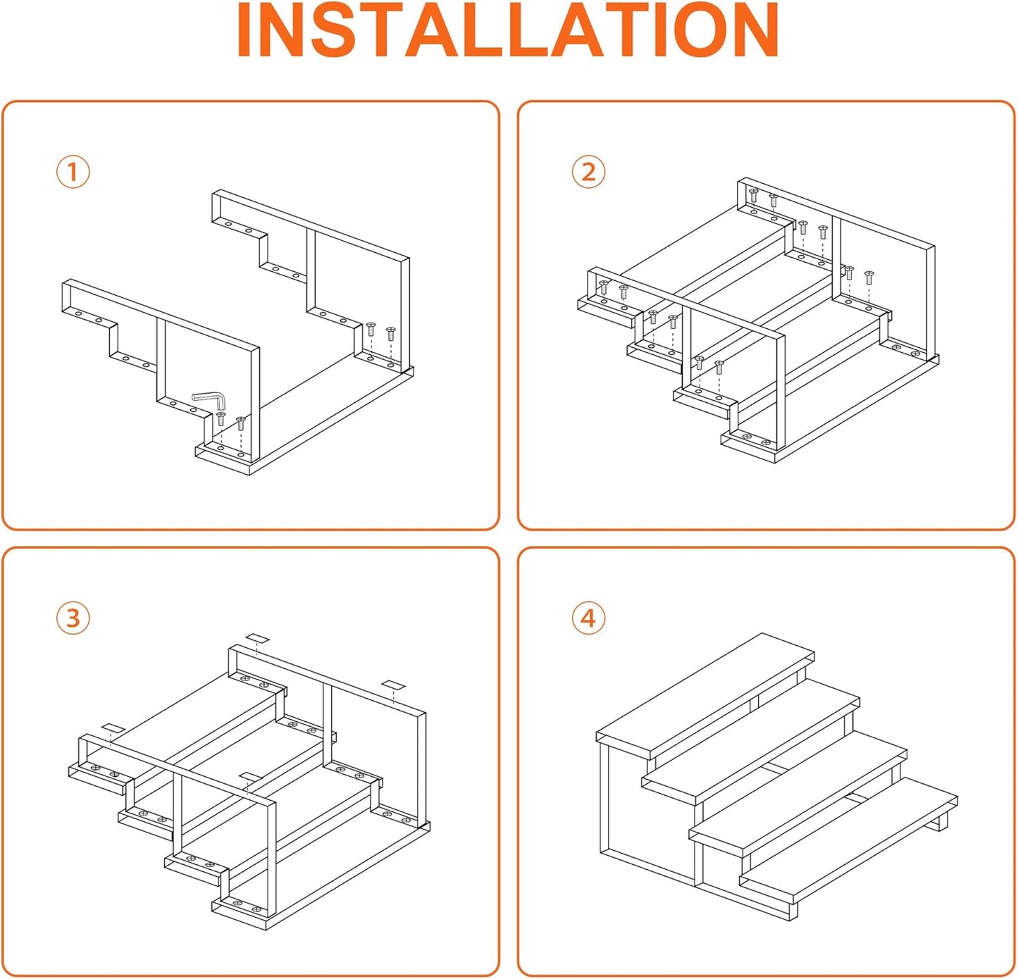 Wooden Cupcake Stand, 4 Tier Rustic Cupcakes Stands, Stepped Cupcake Ladder, Wood Display Stand Riser Shelf for Desserts, Perfume, Spice, POP Firgures and Collections