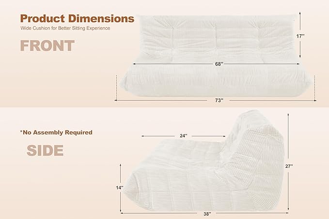 Bean Bag Chair, Giant Beanbag Chairs - Image 2