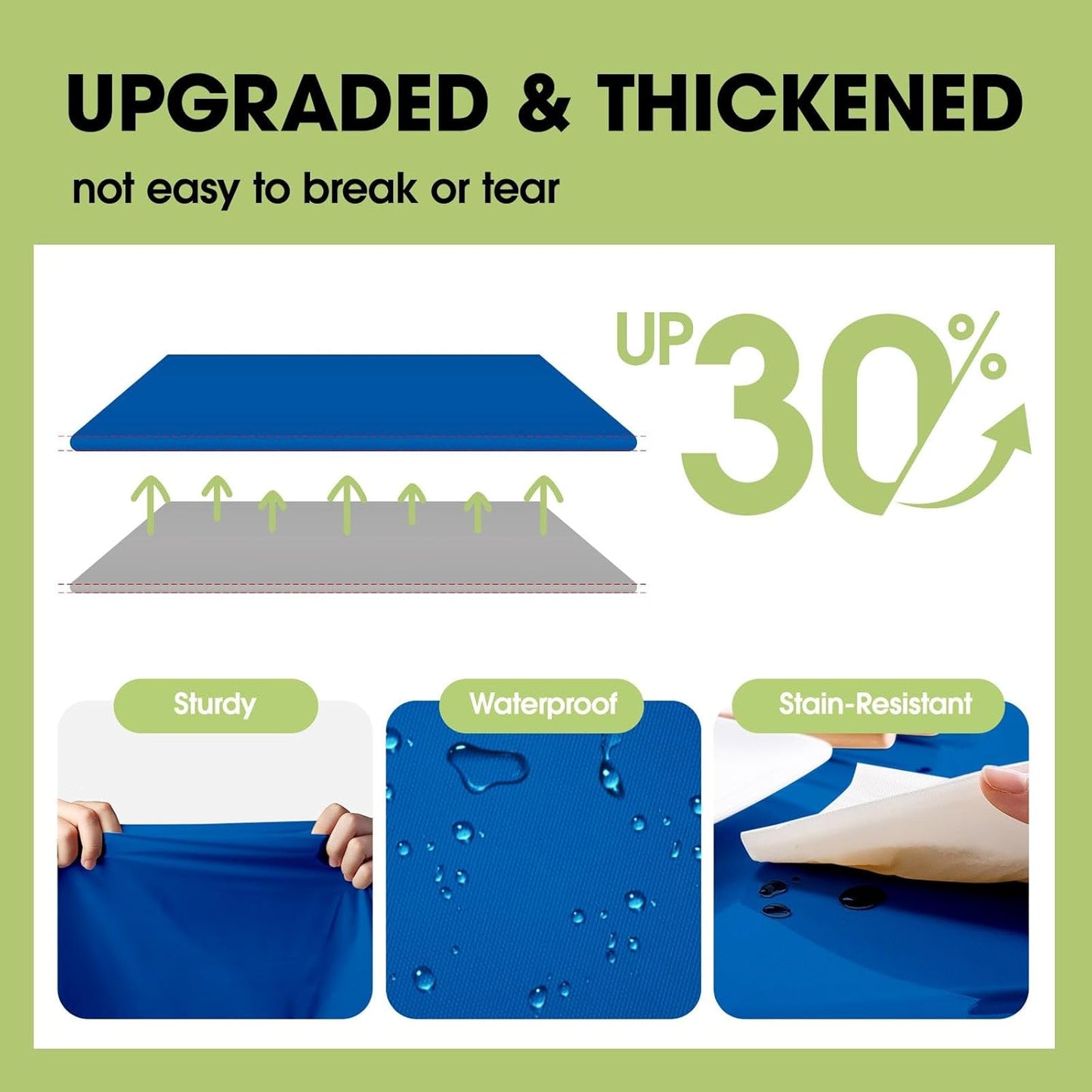 Pureegg Plastic Table Cloth Disposable 10 Pack, 84'' Round Table Cloths, Graduation, Patriotic Decorations, Thanksgiving, Veterans Day Tablecloths, Round, Plastic Cover, Leakproof & Sturdy, Blue