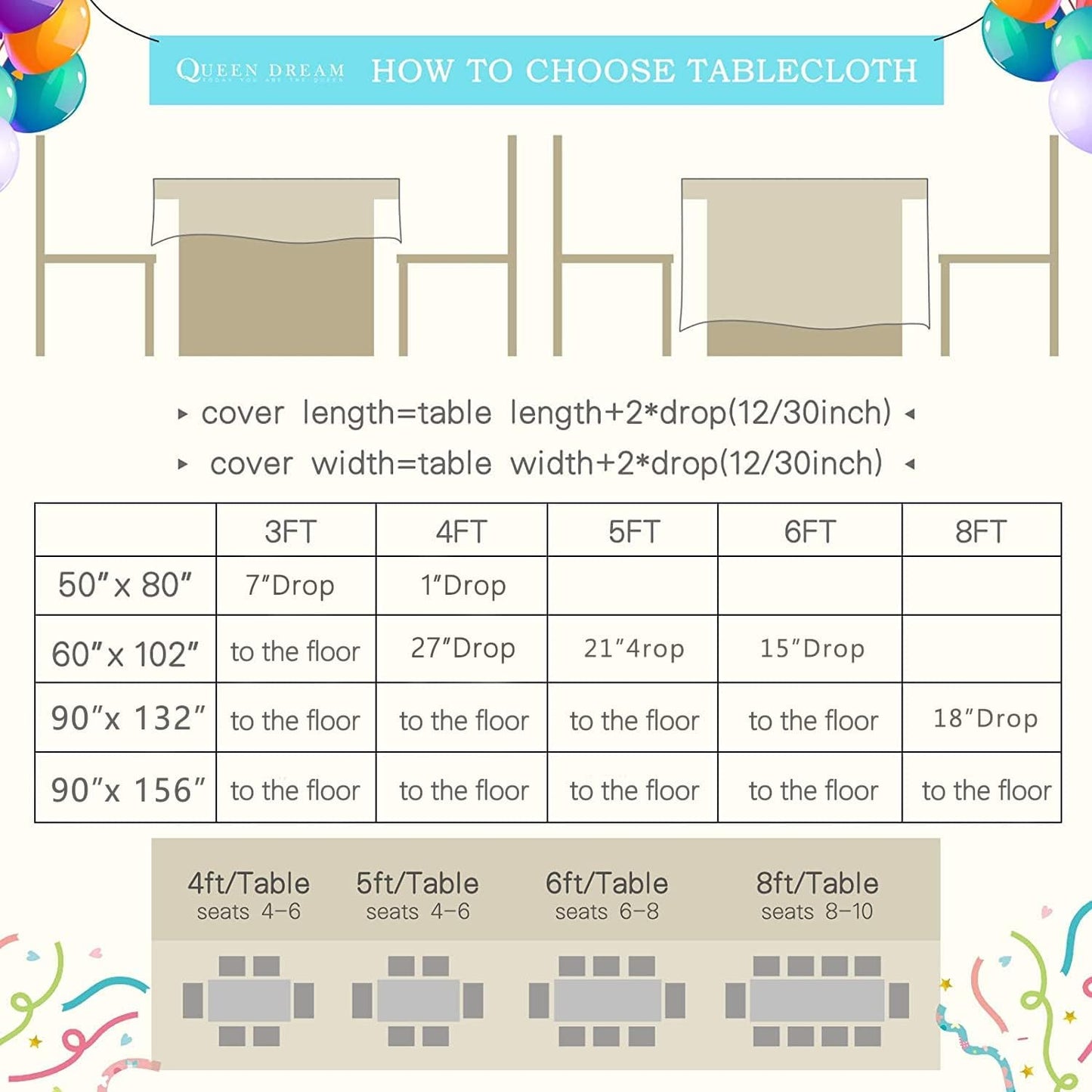 QueenDream Pink Tablecloth 90 x 156 Inch Sequin Tablecloth for Party Decorations Glitter Tablecloth for Bridal Baby Shower Wedding