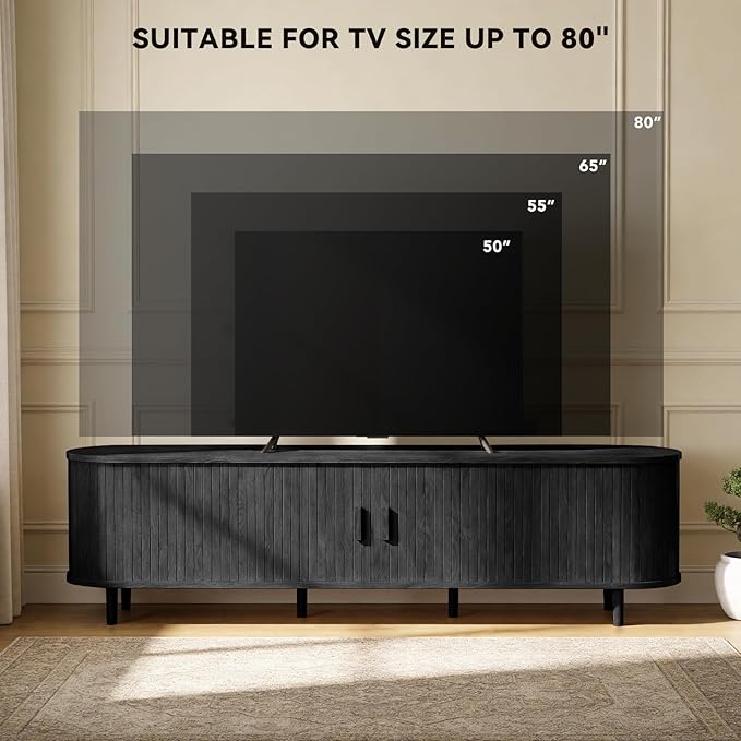 70" Mid Century Modern TV Stand - Image 7