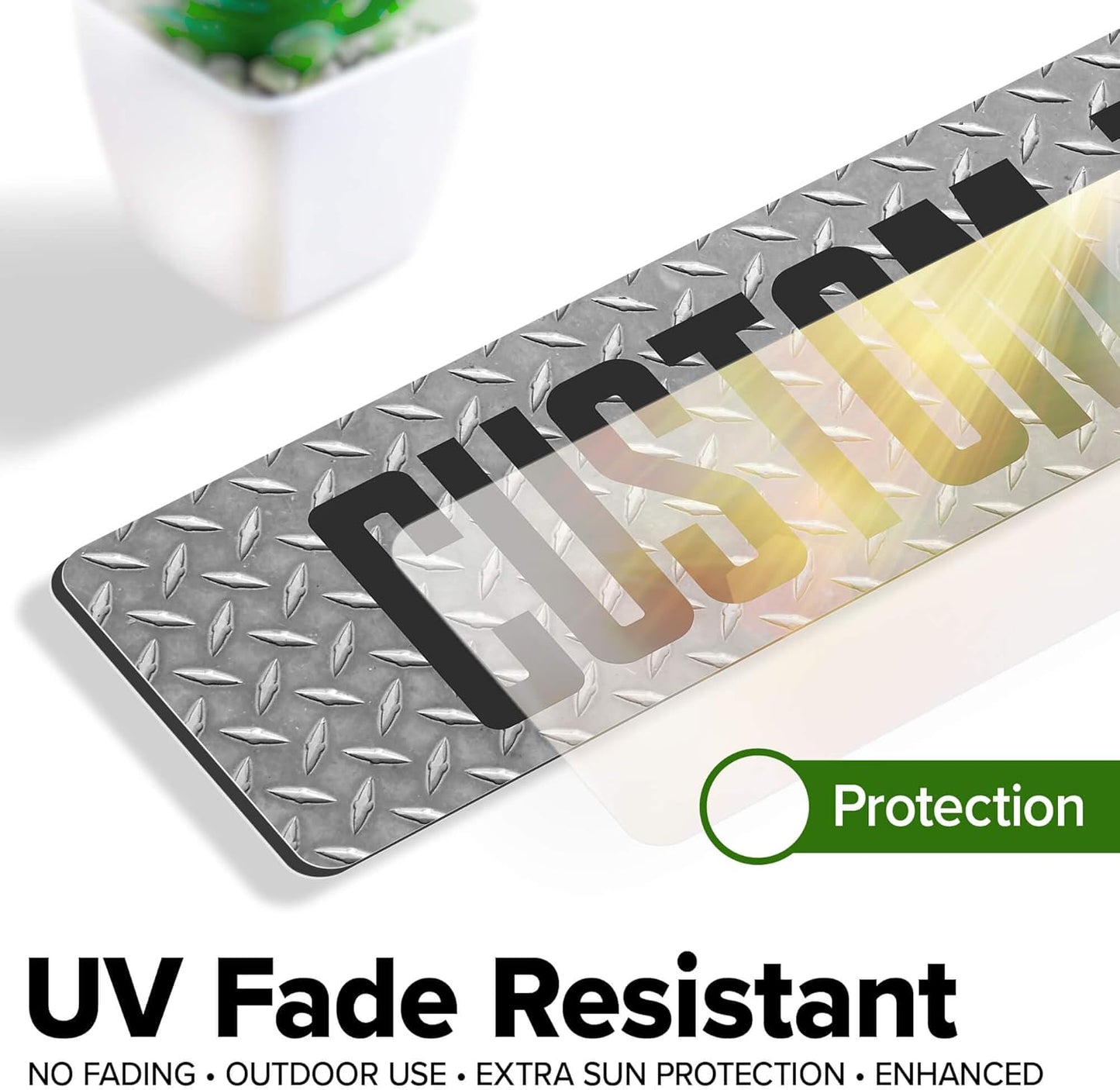 Custom Sign, Custom Street Sign, 11 Font Colors, 13 Font Styles, 4 Hole Options, 22 Sizes, 3x12 Inches, Christmas Gift, Rust Free DiBound, Fade Resistant, Made in USA by My Sign Center (Diamond Metal)