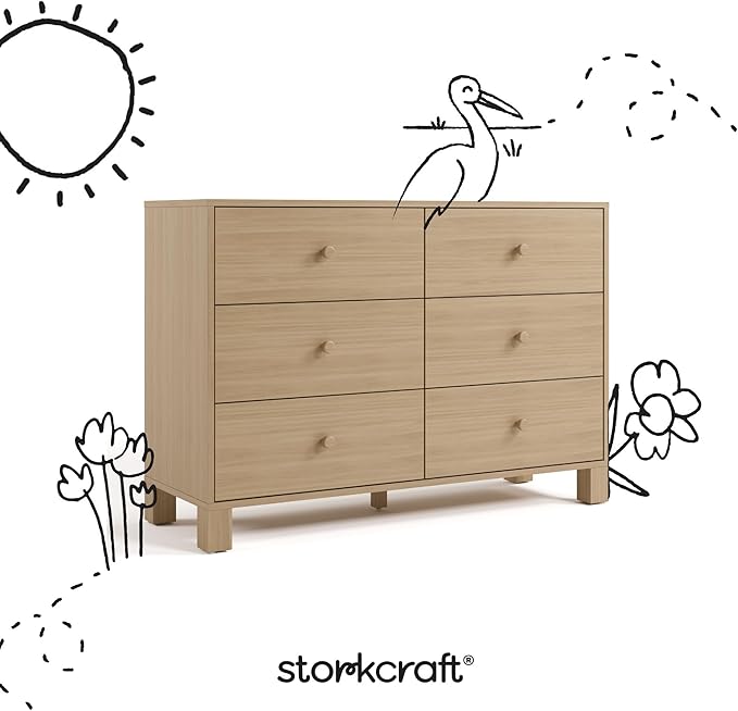 Storkcraft California 6 Drawer Double Dresser – GREENGUARD Gold Certified - Image 8