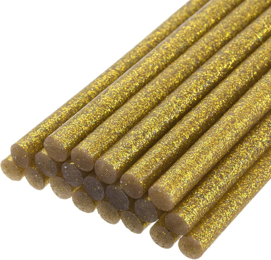 uxcell 20pcs Hot Glue Sticks for Glue Gun 11mm/0.43-inch x 11-inch Mini Hot Melt Adhesive Glue Stick Glitter Gold