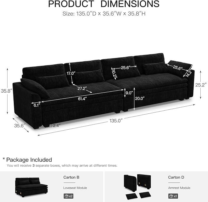 Belffin Large Modular Sectional Sofa - Image 2