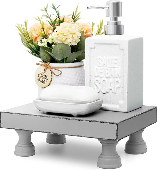 EOSAHR Decorative Wood Riser for Display : Modern Farmhouse Pedestal Stand for by EOSAHR