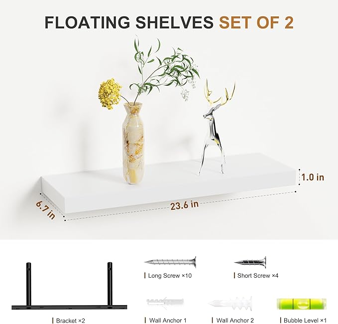 Bellsal Floating Shelves for Wall, Living Room, Bathroom Storage, Book Shelf - Image 3