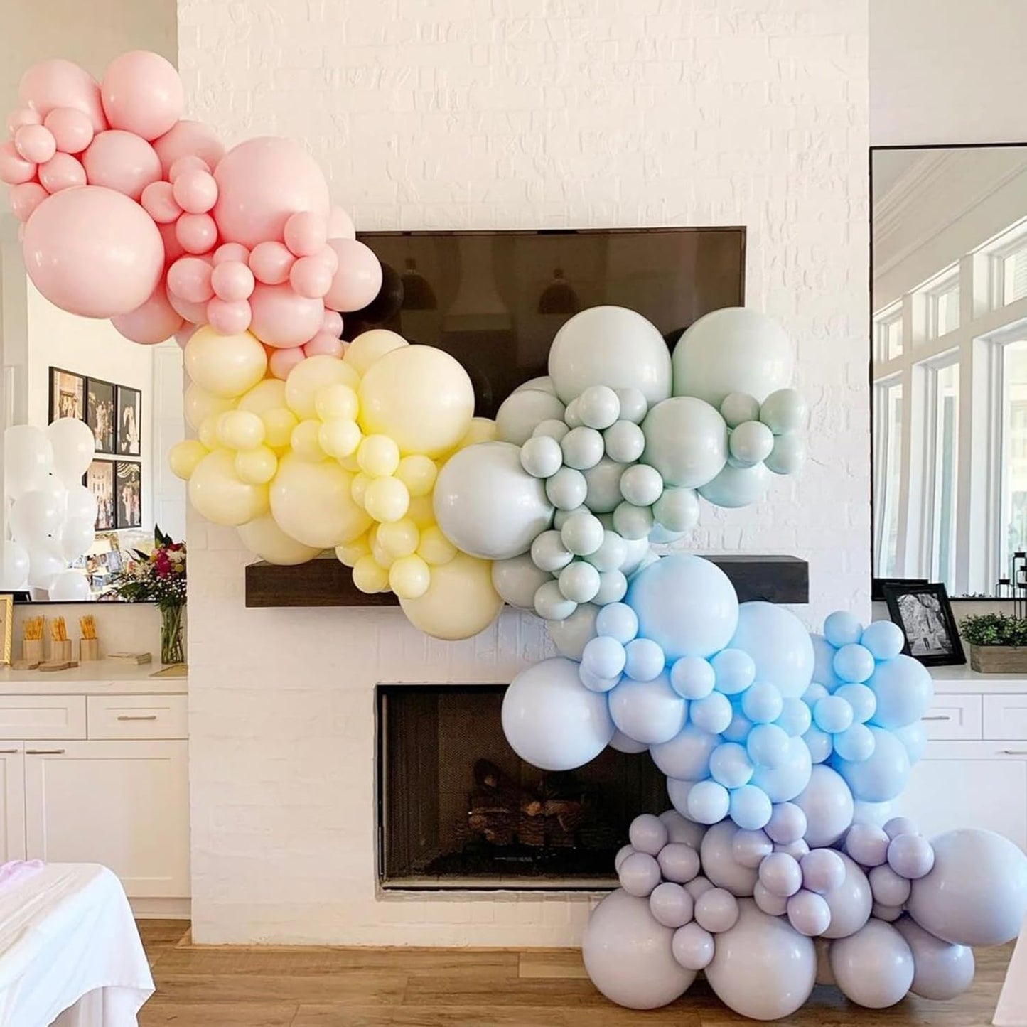 95pack Pastel Balloons Different Size 18/12/10/5 Inch Pastel Balloon Garland Arch Kit for Graduation, Wedding, Birthday, Princess Theme, Easter, Baby Shower, Anniversary Party Decorations