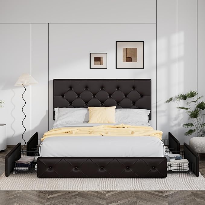 Allewie Upholstered Full Size Platform Bed Frame - Image 3