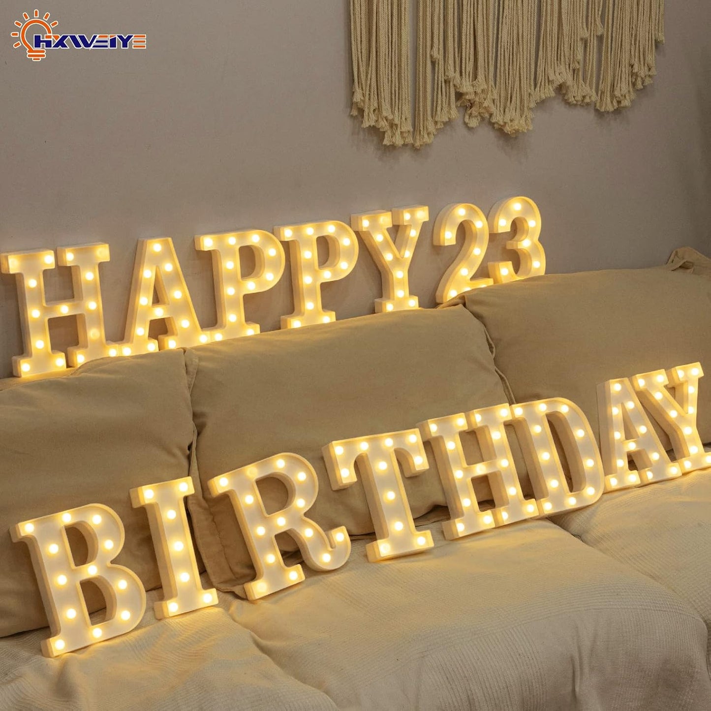 HXWEIYE Light Up Letters P, LED Marquee Letters Sign 26 Alphabet and 10 Number Big Lights for Party Birthday Bar Battery Powered Christmas Decor (Warm White)