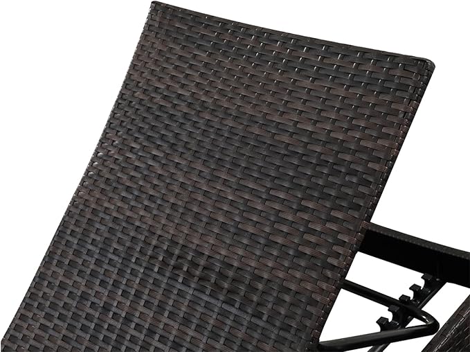 Folding Patio Chaise Lounge, Foldable Long Reclining Patio Seating Chairs - Image 9