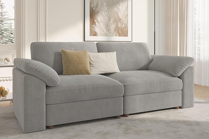 EASE MOOSE Comfty 2 Seat Couch, FSC Certified Modern Deep Seat Sectional Modular - Image 4