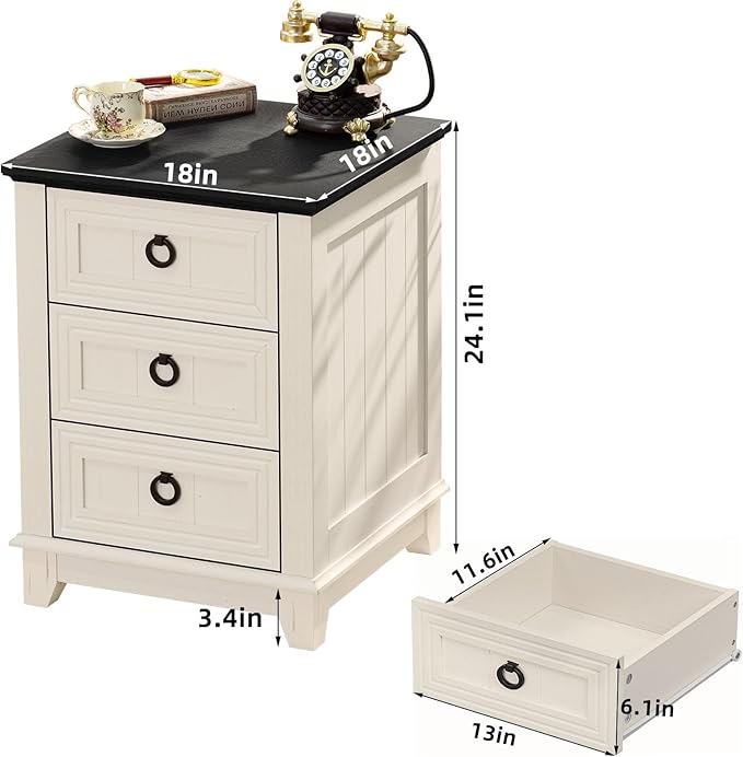 Joaxswe 18" Farmhouse Night Stand - Image 2