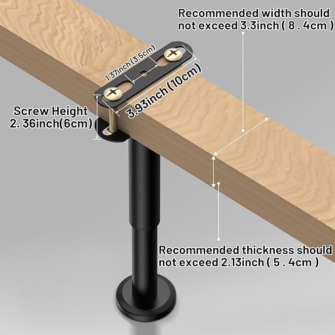 Wlrrcwdttc 2 Pcs Adjustable Height Bed Support Legs 10-17 inch, Bed Frame - Image 6