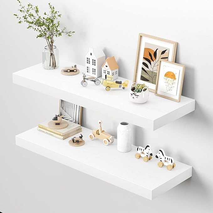 Dreamland 40" Floating Shelves for Wall, Wall-Mounted Shelves for Bedroom by Dreamland