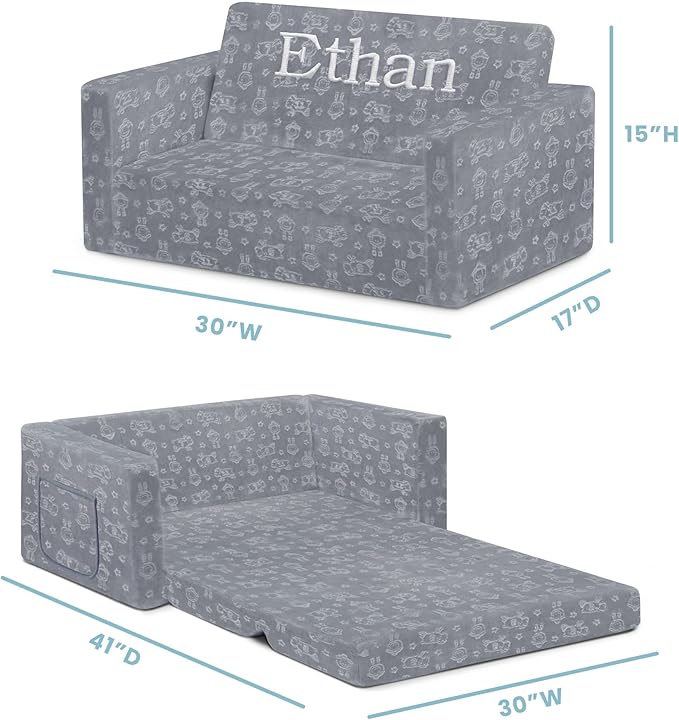 Serta Perfect Sleeper Personalized Extra Wide Convertible Sofa to Lounger - Image 3