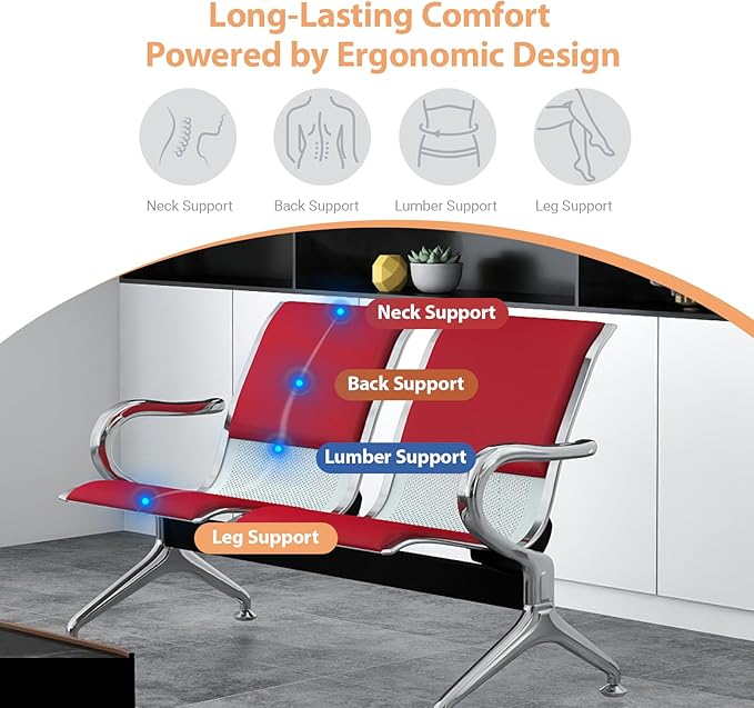 Kinfant 4-Seat Waiting Room Chairs - Image 6