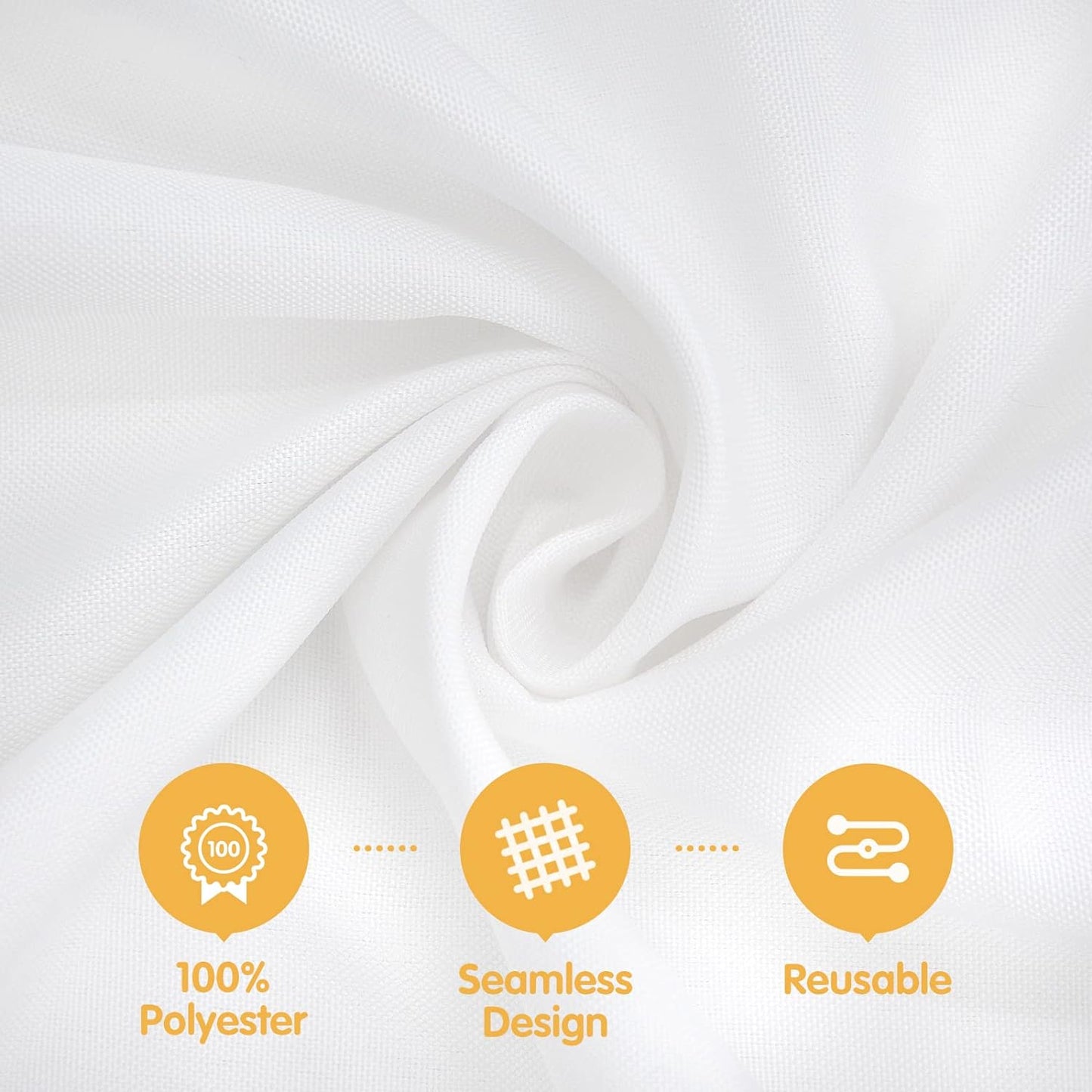 BRILLMAX 8 Pack White Tablecloths 70 x 120 Inch for 6ft or 8ft Rectangle Tables - Rectangular Bulk Linen Polyester Fabric Washable Cloth Cover for Wedding Reception Banquet Birthday Party