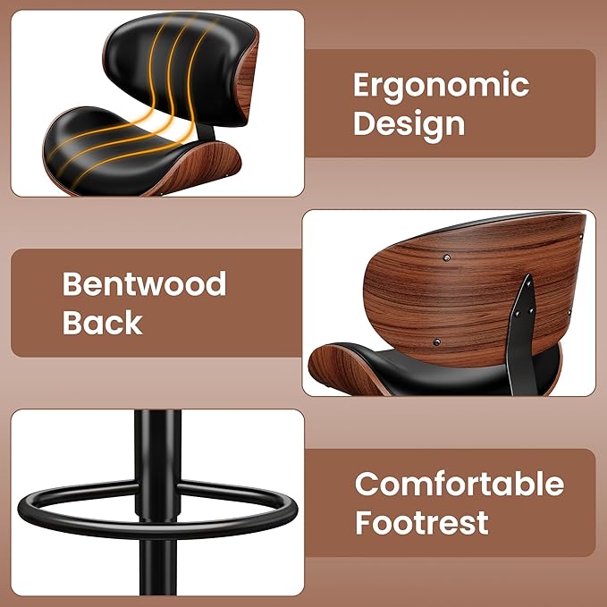 YaFiti Swivel Bar Stools Set of 2 - Image 4