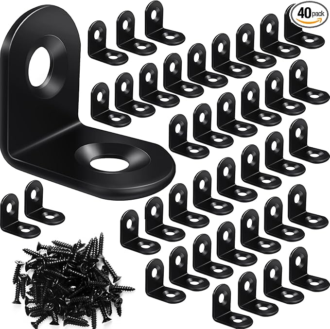 40PCS L Brackets, Stainless Steel Corner Brace by DOUDOULE