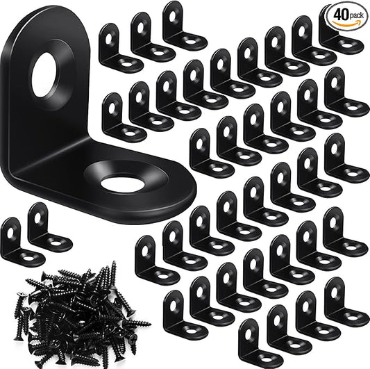 40PCS L Brackets, Stainless Steel Corner Brace by DOUDOULE