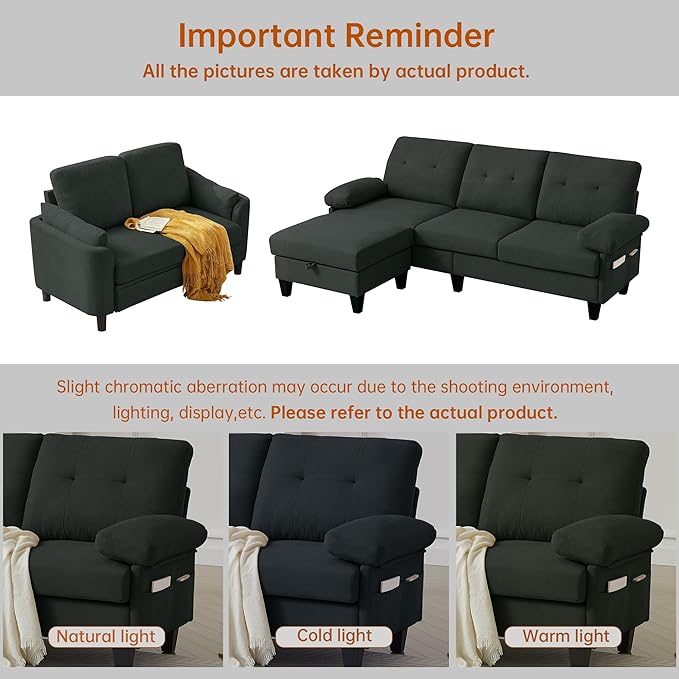 5 Seat Sectional Sofa Set for Living Room Set - Image 7