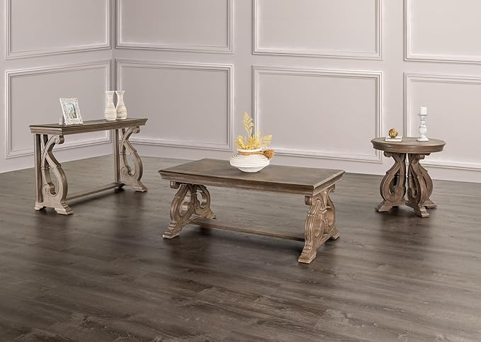 GOWE Traditional Style Sofa Table Solid Wood Structure Curved Scroll Legs - Image 6