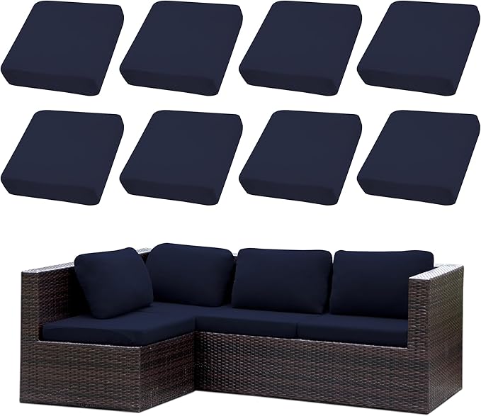 Outdoor Cushion Covers Set, Replacement by SUKAIKEQA