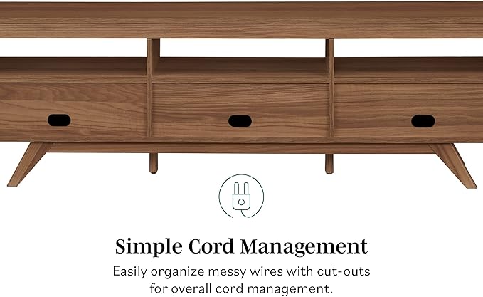 Walker Edison Kimi Mid Century Modern Minimalist Drop-Down Door Stand - Image 5