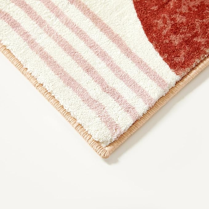 RoomTalks Mid Century Modern Washable Rug, Boho Cute Aesthetic 9x12 Area Rugs - Image 6
