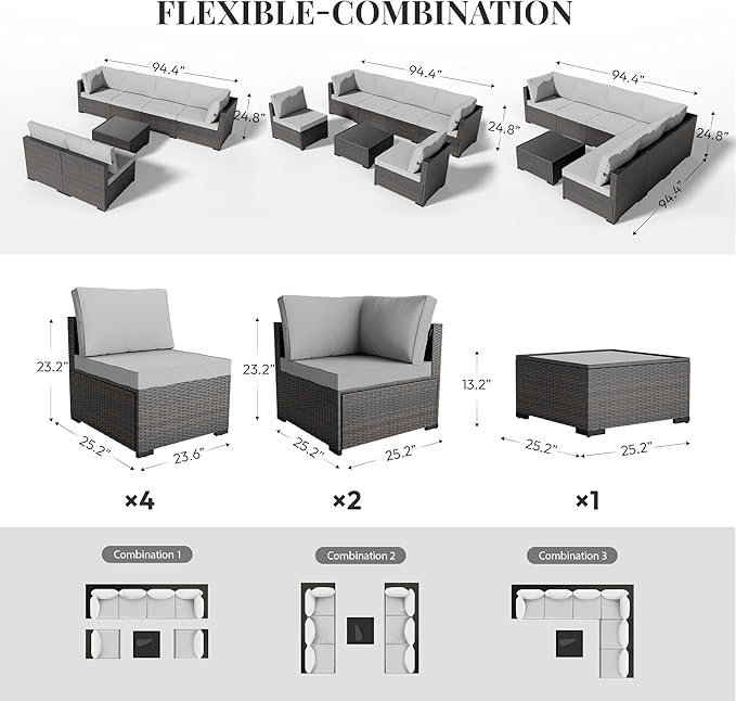 WWR Patio Furniture Set 7 Piece - Image 5