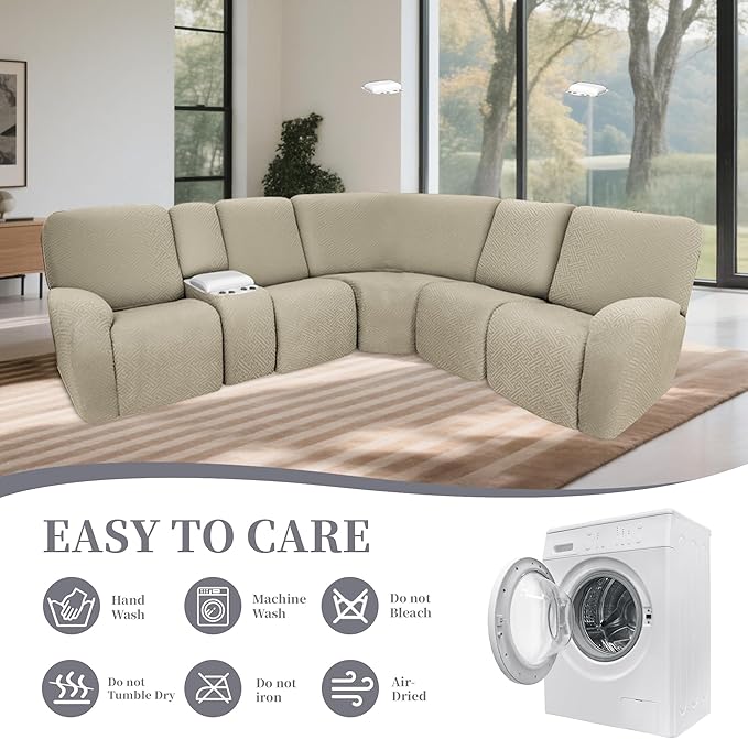 100% Waterproof Sectional Recliner Couch Covers - Image 8