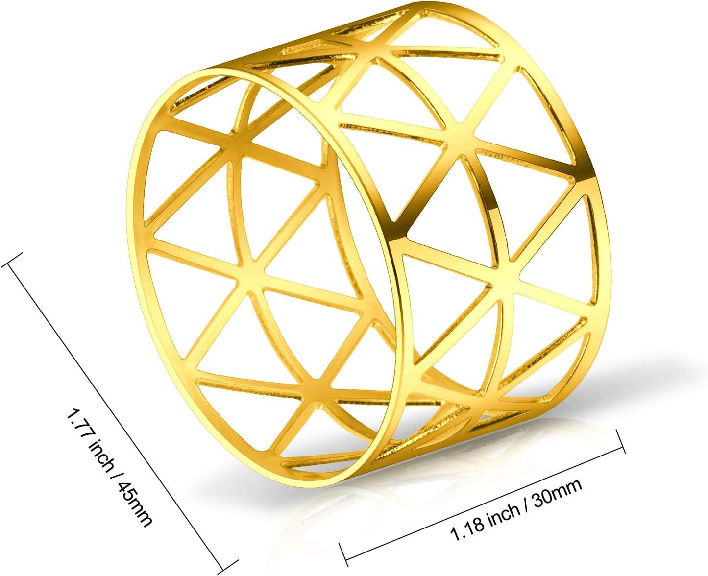 KPOSIYA Set of 20 Napkin Rings with Hollow Out Design Gold Napkin Ring Holder for Wedding Party Holiday Banquet Christmas Dinner Delicate Serviette Buckles Decor Favor (20, Style 2-Gold)