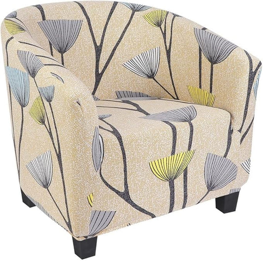 SearchI Club Chair Slipcover Stretch Barrel Chair Covers Printed Tub Chair by SearchI
