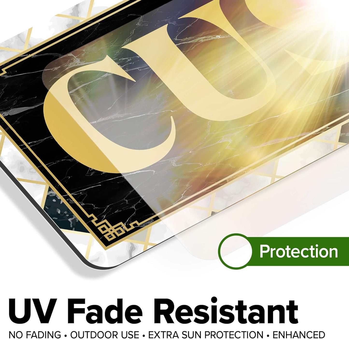 Custom Sign, Custom Street Sign, 11 Font Colors, 13 Font Styles, 4 Hole Options, 22 Sizes, 6x30 Inches, Rust Free DiBound, Fade Resistant, Made in USA by My Sign Center (Marble Tile)