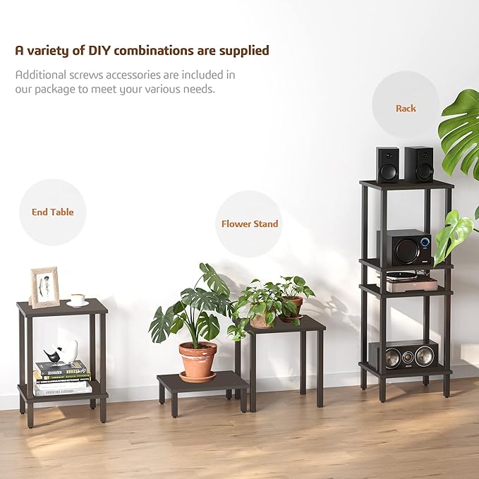TUTOTAK End Table with Charging Station, Side Table with USB Ports and Outlets - Image 6
