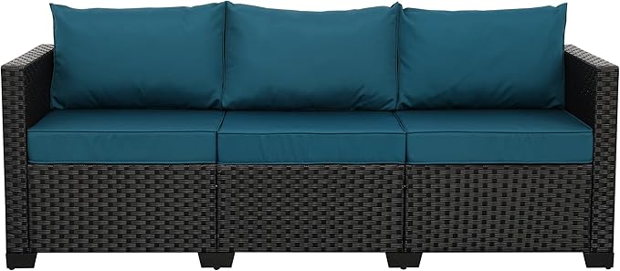 Rattan Star Outdoor Furniture Couch 3 Seater Sofa Outdoor Wicker Sofa Deep Seat by RattanStar