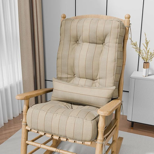 Rocking Chair Cushions with Pillow, Waterproof and Fade-Resistant Thicken by Aofeite