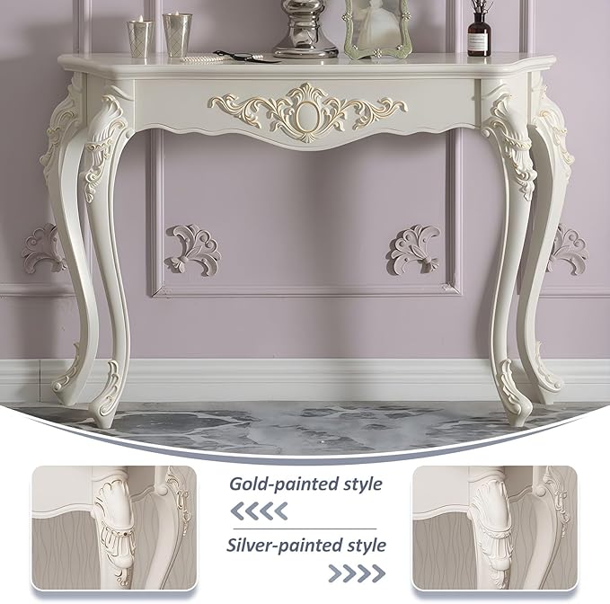 Vintage Entryway Table, Antique Wood Console Table - Image 7