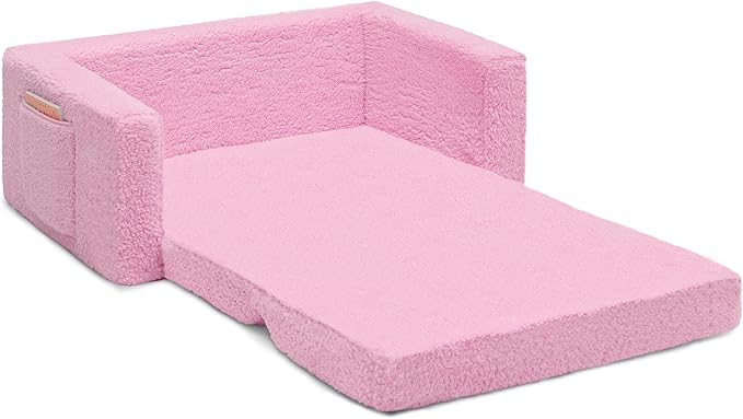 Delta Children Cozee Flip-Out Sherpa 2-in-1 Convertible Sofa to Lounger - Image 8