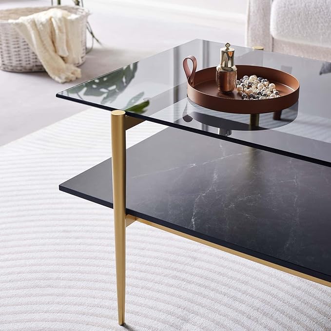 LumFurn Rectangle Coffee Table for Living Room, Mid-Century Modern Design - Image 8