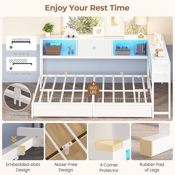 Hasuit Corner Full Bed Frame - Image 8