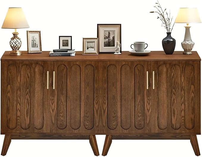 LKTART Sideboard Buffet, Mid Century Modern Storage Cabinet - Image 9