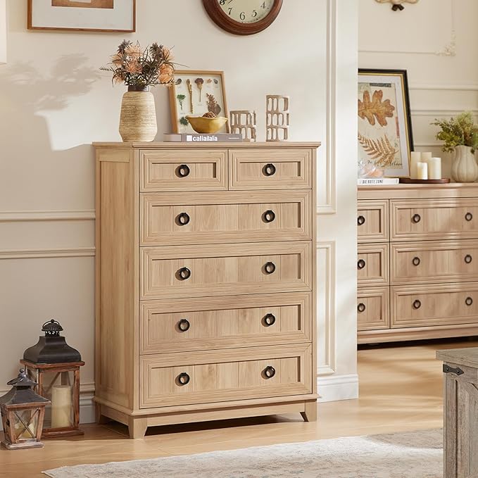 Joaxswe Farmhouse 6 Drawer Dresser - Image 7
