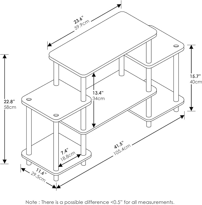 Furinno Turn-N-Tube No Tools Entertainment TV Stands - Image 3
