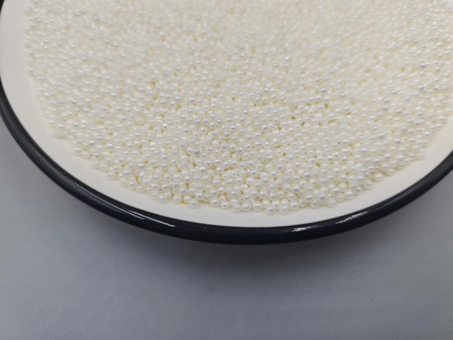 Edible White Pearl Sugar Sprinkles 4.23 oz, 2mm Nonpareils Candy Pearls Ideal for Baking,Cake and Cupcake Toppers,Cookie Decoration,Ice Cream Topping,Wedding Shower Valentines Halloween Christmas