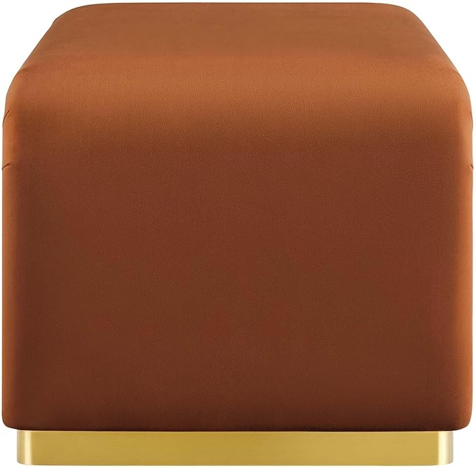Modway EEI-6735-BRA-RUS Koda Performance Velvet Waterfall Ottoman, Brass Rust - Image 4